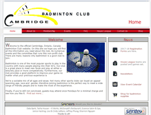 Tablet Screenshot of cambridgebadmintonclub.com
